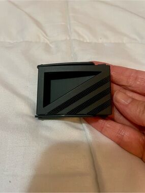 adidas Matte Black Men's Buckle with Diagonal Stripe Accent